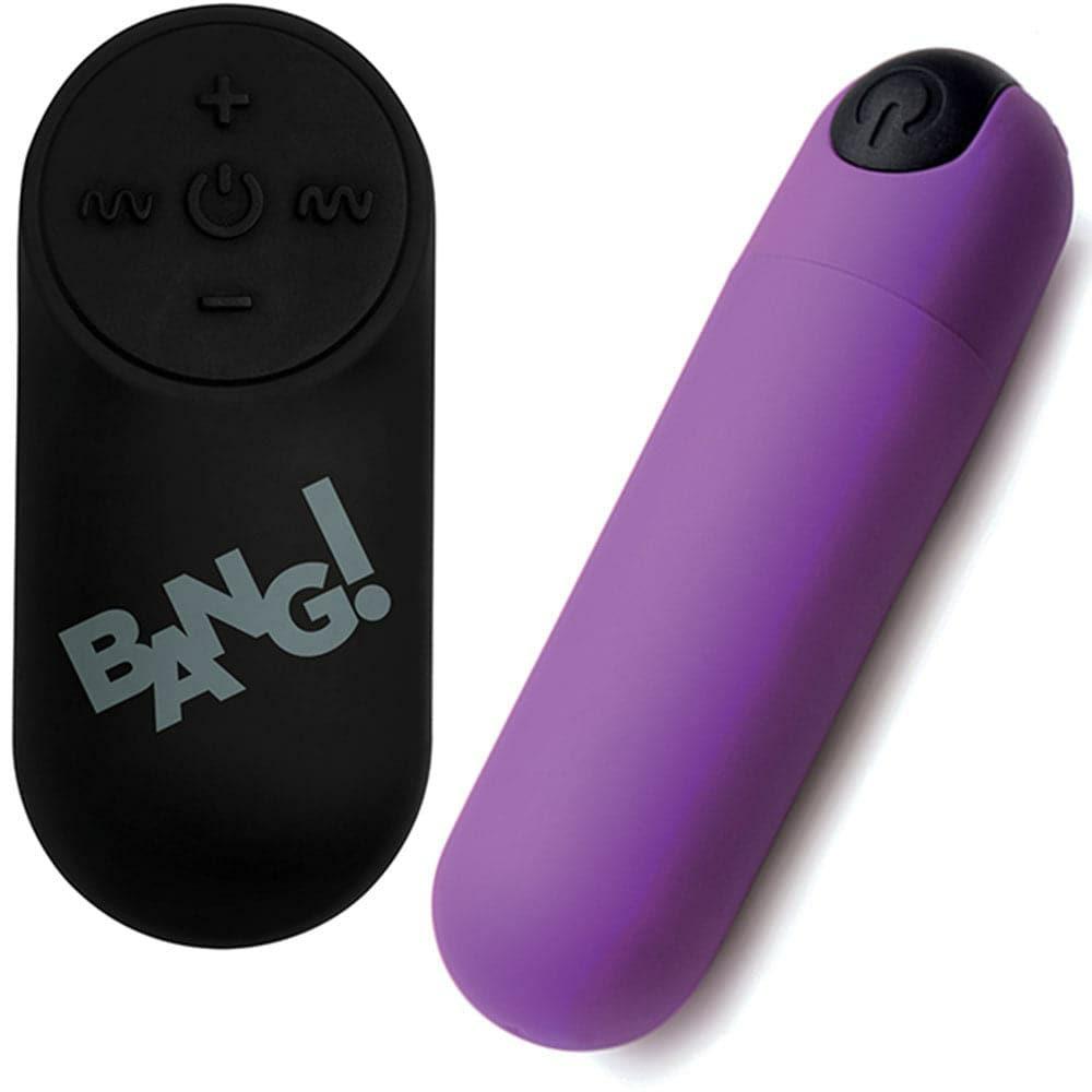 Bullet Vibes | Bang! Vibrating Silicone Rechargeable Bullet – Remote Control – Purple Bullet Vibes Bullet Vibes