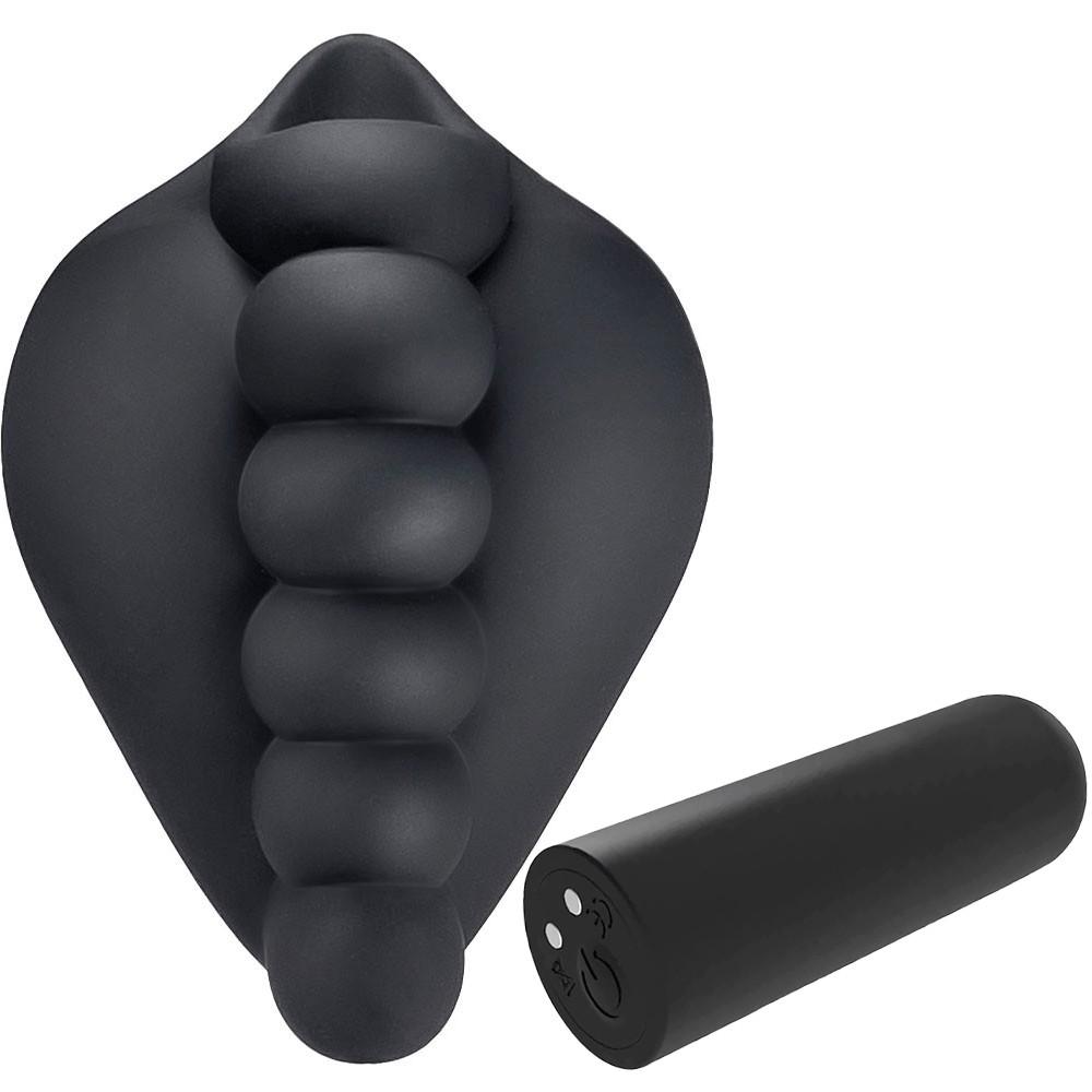 Dildo Accesssories | Honeybunch – Stimulator Cushion Black With 10X Rechargeable Bullet Vibe Dildo Accesssories Dildo Accesssories