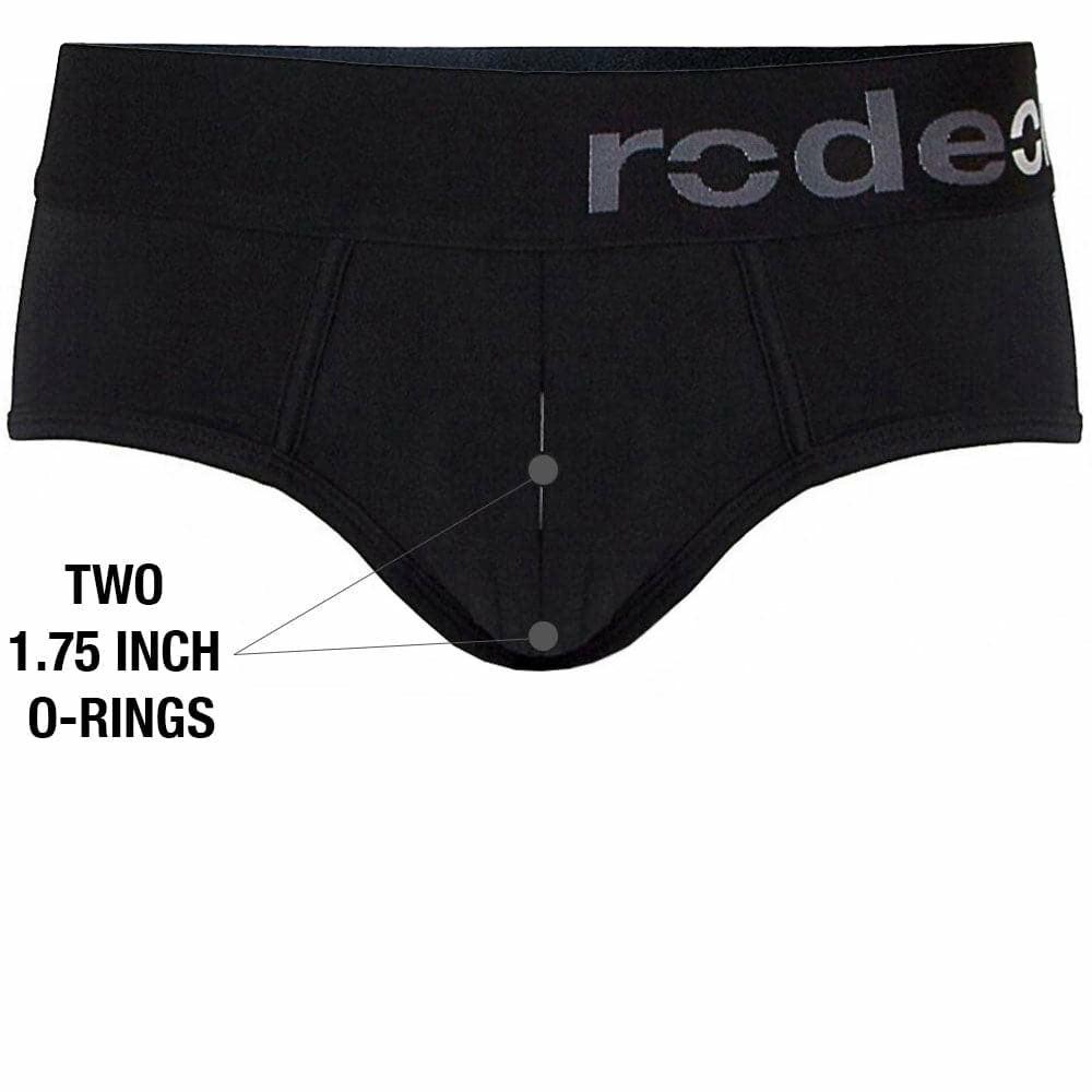 Double Dildo (Share) | Duo Brief+ Harness – Black With Logo Dildos Double Dildo (Share)