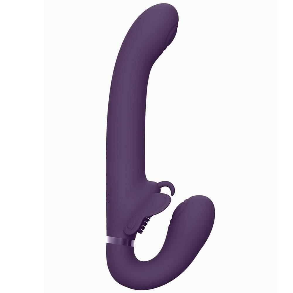 Double Dildo (Share) | Vive Satu Pulse-Wave & Vibrating Strapless Strapon – Purple Dildos Double Dildo (Share)