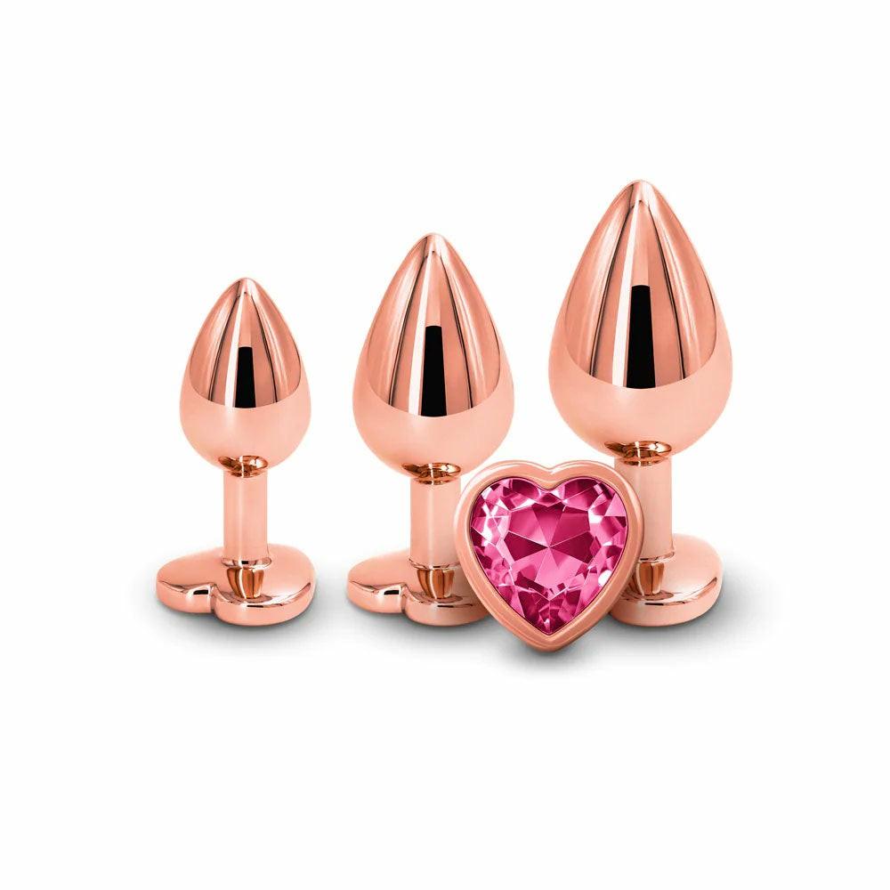 Plugs/Vibes | Rear Assets Rose Gold Anal Trainer Set – Heart Pegging/Plugs Plugs/Vibes