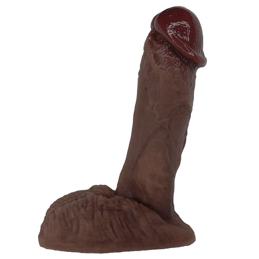 Realistic Dildos | 6″ Realistic Semi Pack And Play Dildo – Chocolate Dildos Realistic Dildos