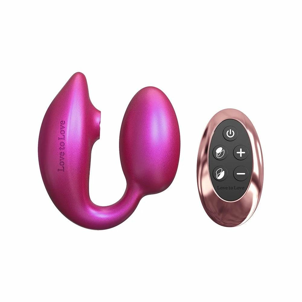 Remote Control Vibes | Wonderlover Iridescent Berry Flapping Dual Stimulator With Remote Remote Control Vibes Remote Control Vibes