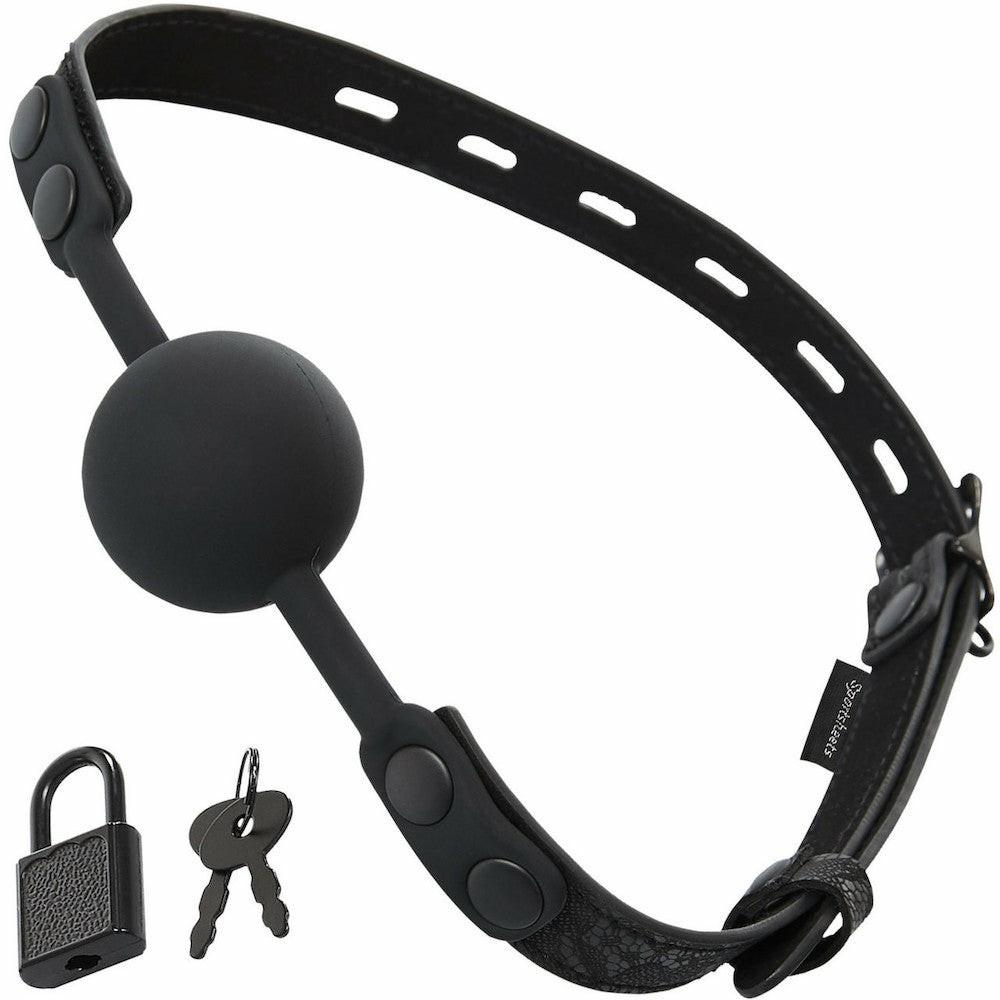 Restraints & Impact Play | Locking Silicone Ball Gag – Black Accessories Restraints & Impact Play