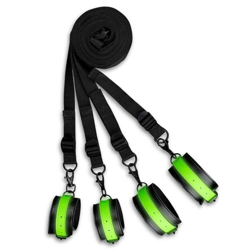 Restraints & Impact Play | Ouch! Glow In The Dark Bed Bindings Restraint Kit Accessories Restraints & Impact Play