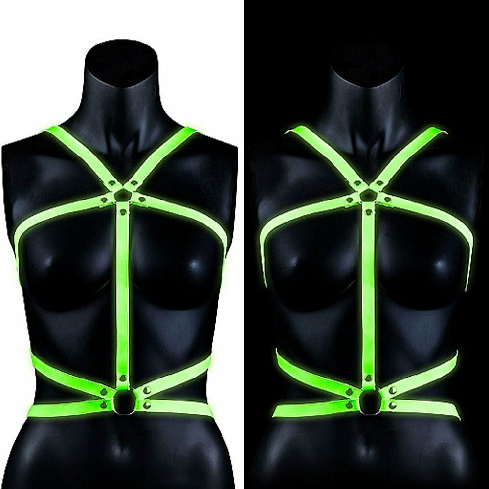 Restraints & Impact Play | Ouch! Glow In The Dark Chest Harness Accessories Restraints & Impact Play