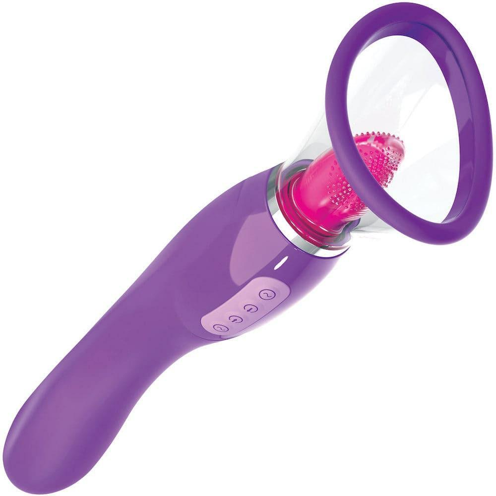 Tongue & Licker Vibes | Fantasy For Her – Her Ultimate Pleasure Silicone Vibrating Rechargeable Clit Stimulator – Purple Tongue & Licker Vibes Tongue & Licker Vibes